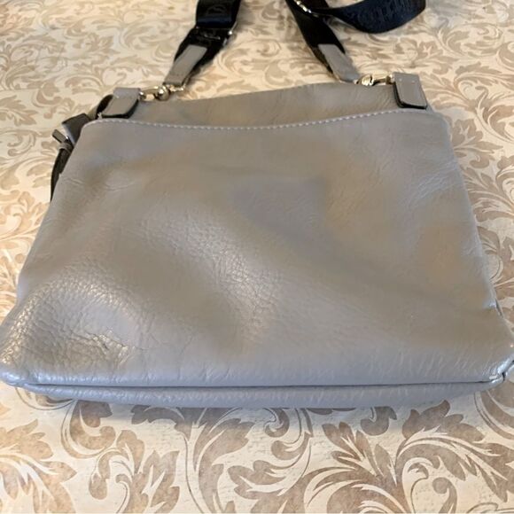 Juicy Couture Gray Leather Crossbody Handbag Logo on Strap Gorgeous - Picture 10 of 13